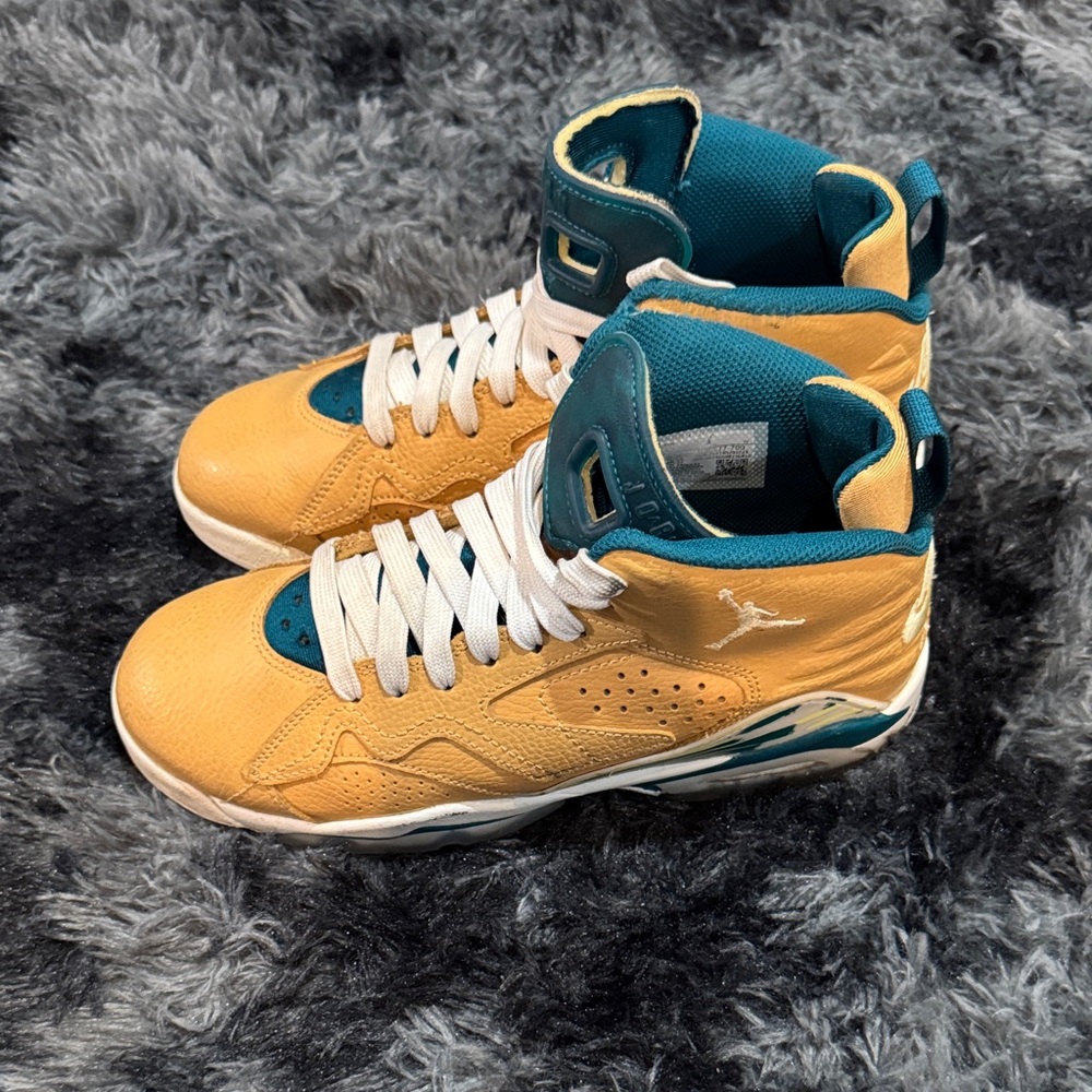 Tan and Green High-Top Sneakers